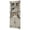 Washed ash, variant on Tall Corner Storage Cabinet with Adjustable Shelves, Farmhouse Barn Door Design, Glass Accents