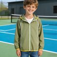 thumbnail image 2 of zuwimk Girls Rain Jackets Lightweight Waterproof Hooded Raincoats Windbreakers(13-14 Years,Green), 2 of 8