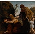 thumbnail image 2 of Giovanni Lanfranco 21x20 Gold Ornate Framed and Double Matted Museum Art Print Titled - Elijah Receiving Bread from the Widow of Zarephath (1621-1624), 2 of 4