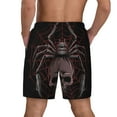 thumbnail image 4 of Haiem Spider with Skull Mens Swim Trunks with Compression Liner 2 in 1 Swimming Shorts Stretch Swimwear Quick Dry,Board Shorts-X-Large, 4 of 9