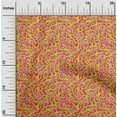 thumbnail image 2 of oneOone Velvet Yellow Fabric Abstracts Sewing Material Print Fabric By The Yard 58 Inch Wide, 2 of 5