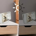 thumbnail image 3 of CCOCC Alarm Clock,Reflective Mirror Digital Clock,Touch-Sensitive Bedside Clock,Smart Light-Sensitive Alarm Clock with Charging Ports, 3 of 4