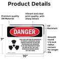 thumbnail image 2 of (2 Pack) This X-Ray Unit May Be Dangerous OSHA Danger Sign 10 Inch X 7 Inch Vinyl Label Decal Sticker Weather Resistant, UV Protected for Workplace, Business, and Construction Site,, 2 of 7