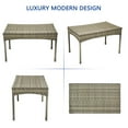 thumbnail image 5 of Jeco Clark Wicker Patio Coffee Table in Gray, 5 of 7
