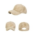 thumbnail image 4 of Roncen Women's Suede Baseball Cap, Khaki Casual Sports Cap with Curved Brim & Structured Crown, Minimalist Outdoor Hat, 4 of 4