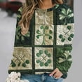 thumbnail image 4 of Uootdi Oversized St. Patrick's Day Sweatshirt for Women Y2k Casual Cute Graphic Pullover Tops Lucky Irish Shamrock Crewneck Long Sleeve Shirts Gift, 4 of 5