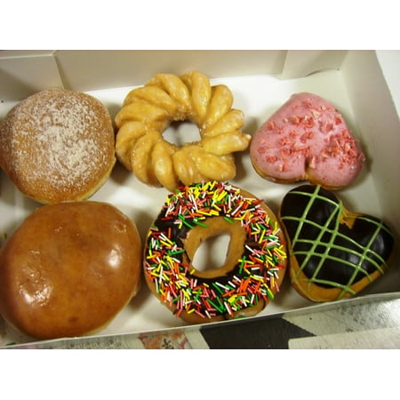 Donut Box - Canvas Print Variety Donuts Sweet Chocolate Box Doughnuts Stretched Canvas 10 x 14