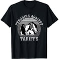 thumbnail image 1 of Penguins Against Tariffs Anti Tariffs Funny Penguins Camiseta, 1 of 2