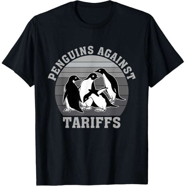 Penguins Against Tariffs Anti Tariffs Funny Penguins Camiseta