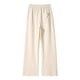 thumbnail image 2 of Ceisia Men's Trendy Solid Color Gift Elastic Drawstring Waist Straight Casual Trousers with Pockets, 2 of 6