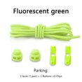 thumbnail image 1 of Lacets Ronds de Sport Sans Attaches, Dégagement Rapide, Verrouillage à Ressort Réglable, Lacets Élastiques, Accessoires de Chaussures pour Enfants et Adultes, Vert Fluorescent, 1 of 6