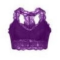 thumbnail image 4 of Rciityk Lace Sports Bras for Women Wireless V Neck Racerback Bralette Solid Color Padded No Underwire Comfort Bras, 4 of 4