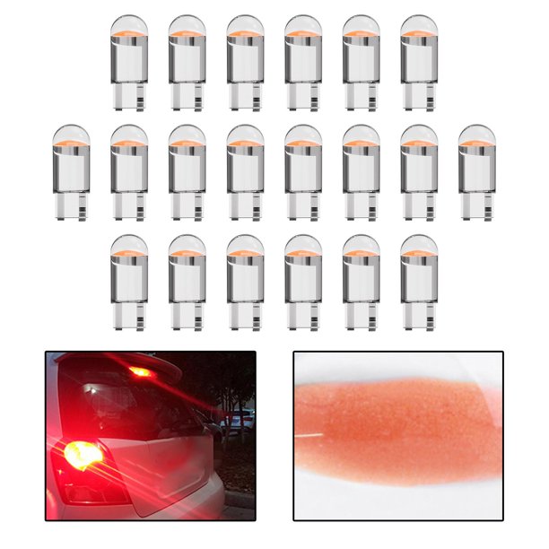 Bombillas LED para coche Cola 20 piezas estacionamiento Rojo