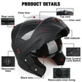thumbnail image 4 of BAIANNAN Certification Motorcycle Helmet Double Lens Cross Section Helmet Safety Modular Flip Helm Unisex Helmet With Visor, 4 of 5
