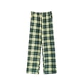 thumbnail image 5 of KyCheLot Plaid Pajama Pants for Women Cotton Soft Elastic Waist Sleep Pants with Pockets Straight Leg Pants, 5 of 5