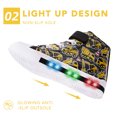 thumbnail image 4 of FUNCOO PLUS Toddler Kids Light Up Sneakers Boys High Top Canvas Shoes, Size 1, 4 of 7