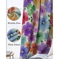thumbnail image 3 of Colorful Flowers Blackout Curtains for Bedroom Living Room Darkening Curtains 96 Inches Long Spring Farmhouse Watercolor Floral Beige Window Curtain 2 Panels Set Window Treatment Drapes 52"x96", 3 of 9