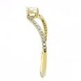 thumbnail image 4 of Womens Gold Ring Stainless Steel Anillo Color Oro Para Mujer Ninas Acero Inoxidable with AAA Grade CZ in Clear Susannah, 4 of 5