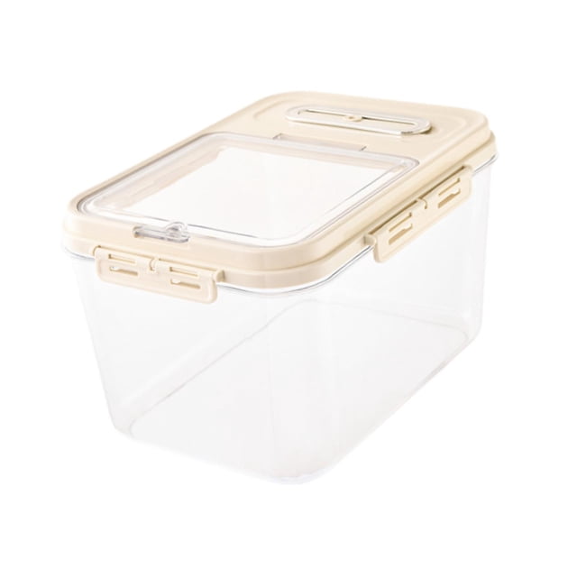 DOLITY Cereal Rice Food Storage Container Clear Sealed Can Large Capacity Flour Bin 10KG