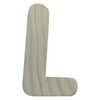 Plaid Wood Bubble Letter L, 5"