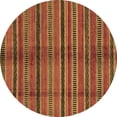 thumbnail image 1 of Ahgly Company Indoor Round Oriental Brown Modern Area Rugs, 7' Round, 1 of 4