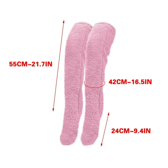 Anuirheih Kids Girls Knee High Socks A Pairs Long Sock Slippers Funny Gift Cute Winter Thickened Socks for Child