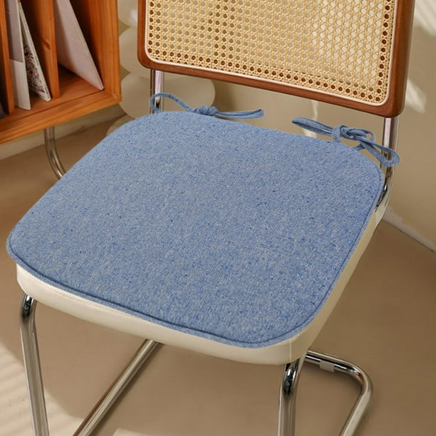 Almohadilla para asiento de silla de comedor BLESIY protector cómodo antideslizante grueso Cojín Azul