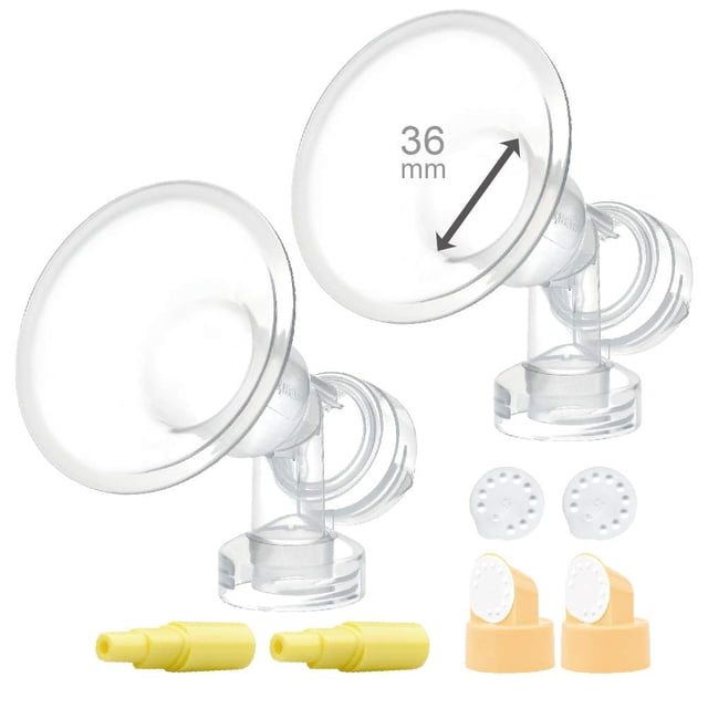 Brida para extractor de leche Maymom de 36 mm con válvula para Spectra S1, S2