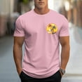 thumbnail image 2 of Jinhomg Mens Fashion Tees Casual Comfy Hawaiian Beach Print Vacation Tops Loose Fit Comfy Short Sleeve Crew Neck Summer T-Shirts Summer Saving Pink XXL, 2 of 6