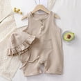 thumbnail image 2 of TBWNWG New Born Clothes Baby Girl Baby Boys Bodysuits Soft Breathable Sleeveless Romper Jumpsuit Casual Outfit Summer Clothes for 0-3 Months, 2 of 3