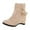 Beige Wedge Ankle Boots, variant on Women's Wedge Ankle Boots Buckle Suede Round Toe Low Heel Zip UpBoots Winter Comfortable Warm Shoes Beige 39