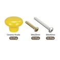 thumbnail image 3 of 32x24mm Ceramic Drawer Knobs, 10 Pack Mushroom Shape Door Pull Handles Yellow, 3 of 6