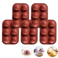 thumbnail image 1 of Labymos 5PCS 6 Holes Silicone Mold Hemispherical Baking Mold Round Shape Half Sphere Mold Non, 1 of 8