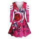 thumbnail image 1 of Camiseta con Detalle Escotado de Escalera de Talla Extra Rosegal Mangas largas de talla grande, 1 of 5