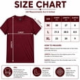 thumbnail image 4 of Plain Crew Neck Short Sleeve T-Shirt for Everyday Wear, Soft Casual Tee, Maroon, Large, 4 of 4