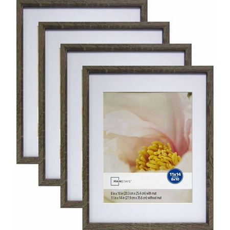 Mainstays Linear 11 X 14 Matted To 8 X 10 Rustic Frame Set Of