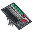 thumbnail image 2 of Panel de interruptor basculante de encendido de motor de coche con botón de arranque de fusible, estilo automovilístico multifunción de 6 bandas Universal Jadeshay  A, 2 of 9