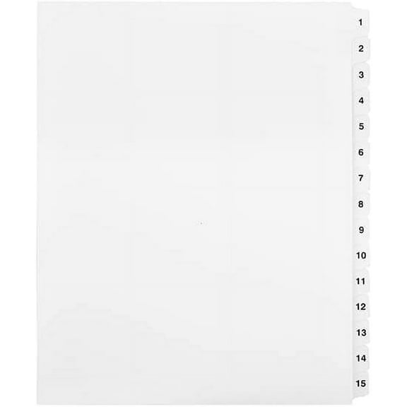 1-15 Side Tab Dividers