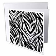 3dRose Lost in the Wilds, Abstract Zebra Print - Greeting Cards, 6 by 6-inches, set of 12