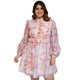 thumbnail image 2 of Vestido de chifón Tallas Extras, 867 (Lila flor) lila 42 L'ATISTE V-LAT-867-LILA, 2 of 6