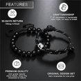 thumbnail image 3 of Top-keivon Father and Son Men's Cross Obsidian Bead Bracelet Set, Handmade Adjustable Rope Bracelets for Baptism, Birthday Christian Religious Gifts Jewelry for Him(7"-9"), 3 of 30