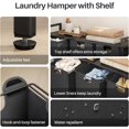 thumbnail image 5 of Laundry Hamper with Shelf - Laundry Basket Organizer with 3 Pull-Out Removable Bags Laundry Sorter Dirty Clothes Hamper for Laundry Room Storage Bathroom, 3 X 11.8 Gallons (44.5L), 5 of 15
