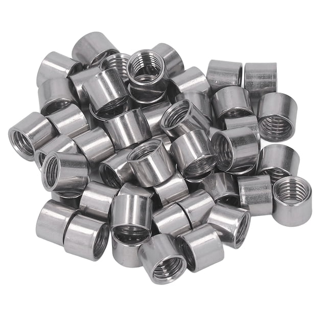 Thread Coupling Nut Set, Robust Practical 50Pcs Corrosion Resisting M8 Rustproof Female Thread Coupling Nut For Machinery Maintenance