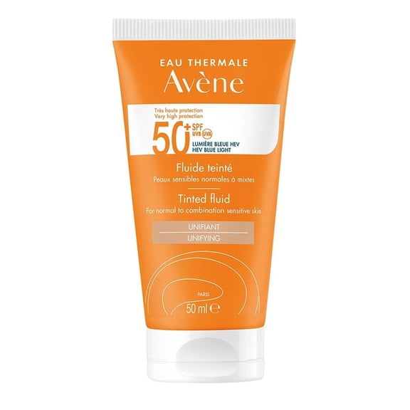 Protector solar Avène TriAsorb FPS 50+ con color unificante para pieles normales sensibles 50 ml