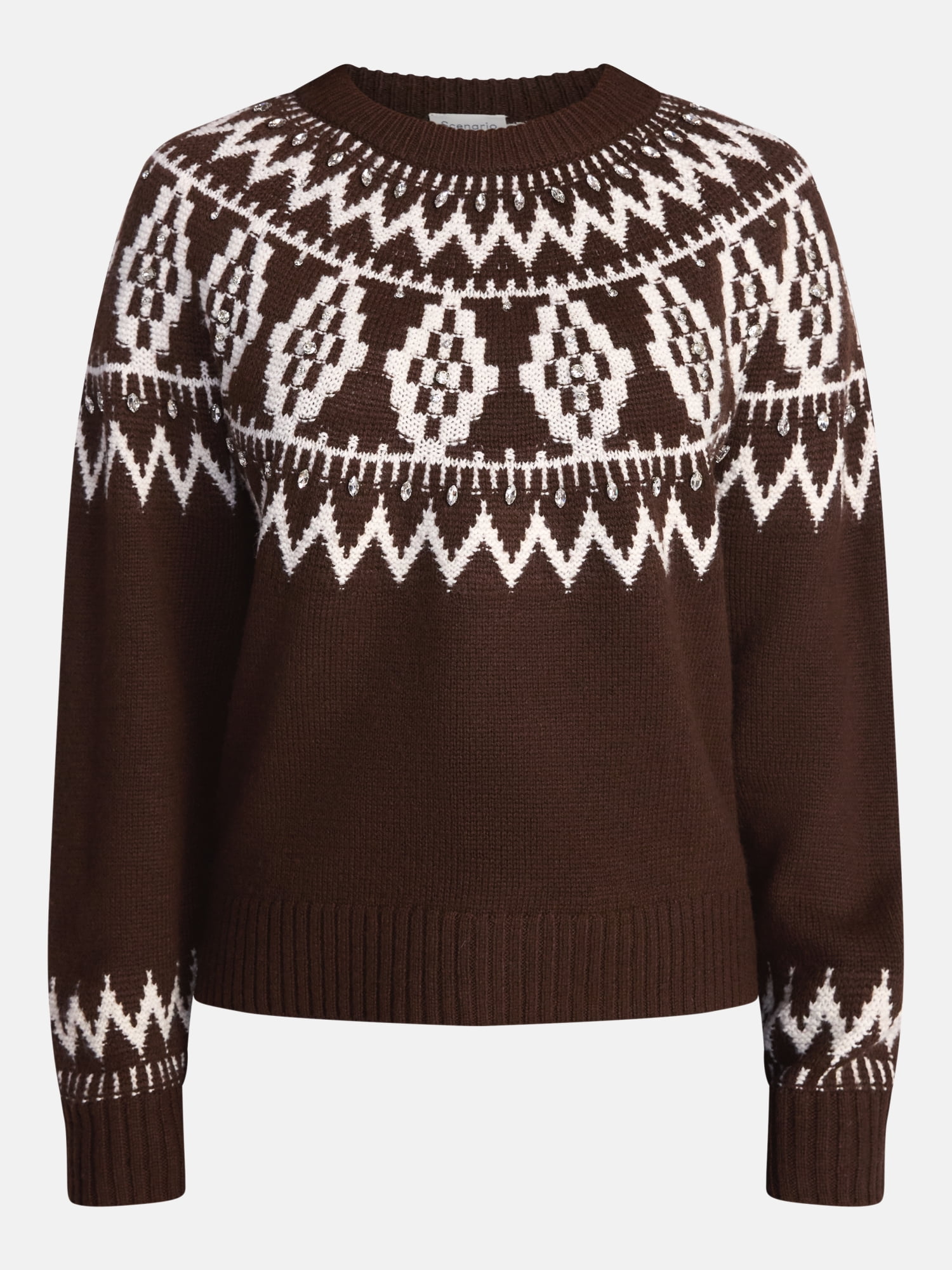 Scenario Women's Fair Isle Sweater with Long Sleeves, Lightweight, Sizes XS-XXXL
