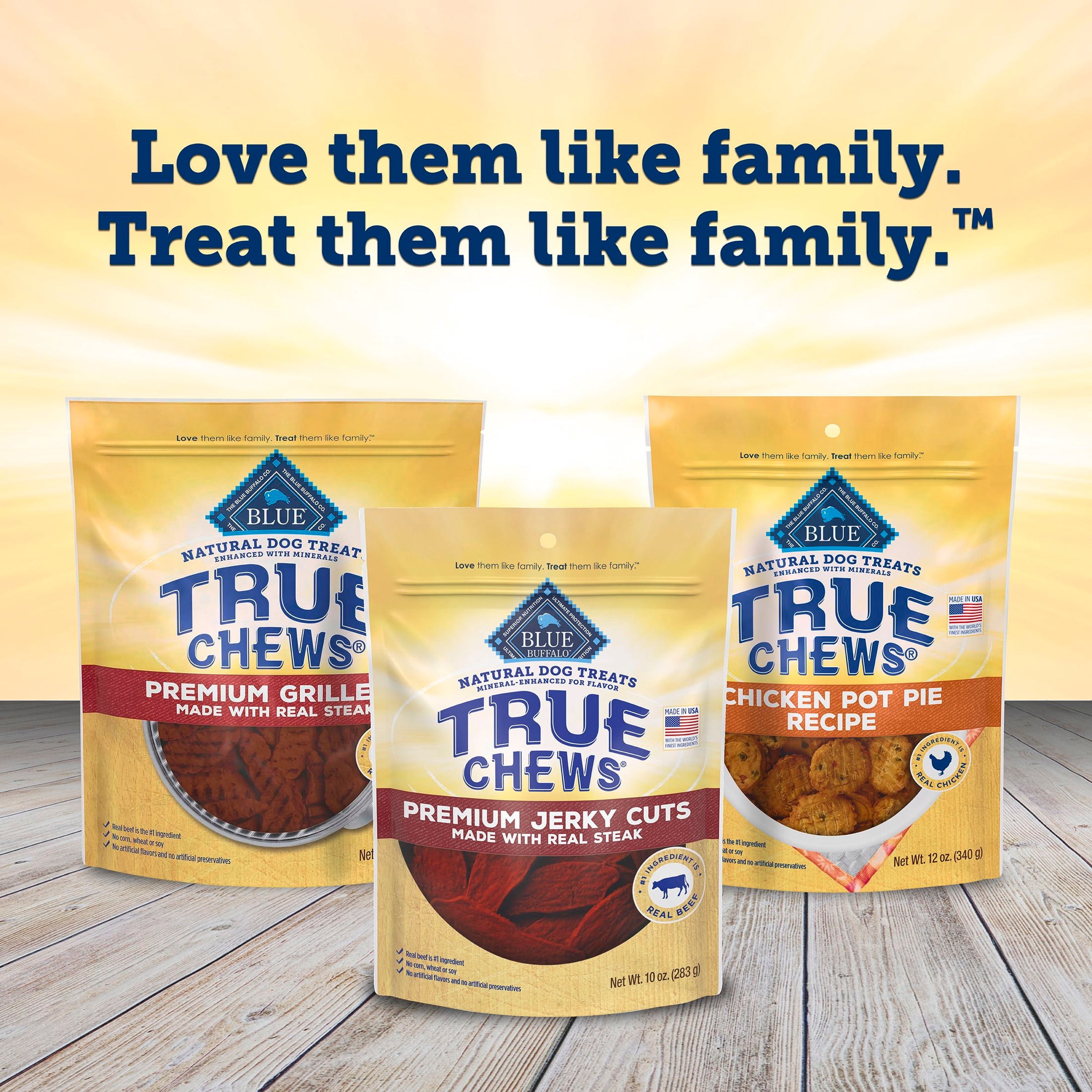 Blue Buffalo True Chews Premium Jerky Cuts Dog Treats, Beef, 10oz Bag