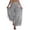 Gray #1, variant on WULMLEO Womens Linen Wide Leg Split Skirt Pants Boho Loose Palazzo with Elastic Waist Drawstring 2026 Beach Vacation Pants Black 3XL