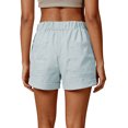 thumbnail image 4 of Women's Utility Shorts with Pockets, Casual Solid Color Elastic Waist Twill Shorts, Summer Lightweight Everyday Cuffed Hem Chino Basic Shorts, 4 of 8