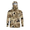 thumbnail image 4 of Camo Sun Protection Camo Shirts for Men Upf 50+ UV Rash Guard Sun Shirts with Mask Long Sleeve Hoodies Lightweight Sun Protection Blouses,Beige 3XL, 4 of 5