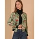 thumbnail image 3 of Dde San Patricio ChaqueDe Bombardero Floral LigeCon CremalleY Cuello Alto PaMujer Verde claro L, 3 of 6